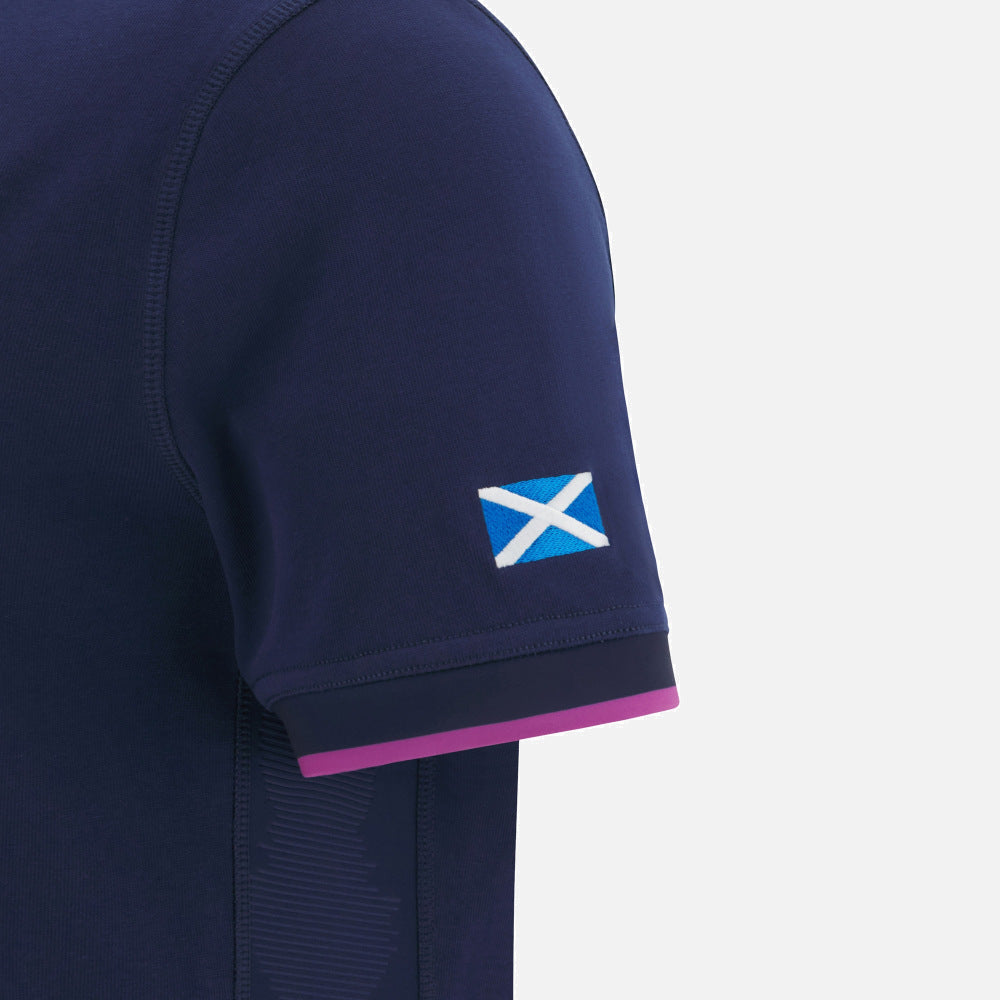 Maillot domicile de rugby Écosse Macron en coton à manches courtes 