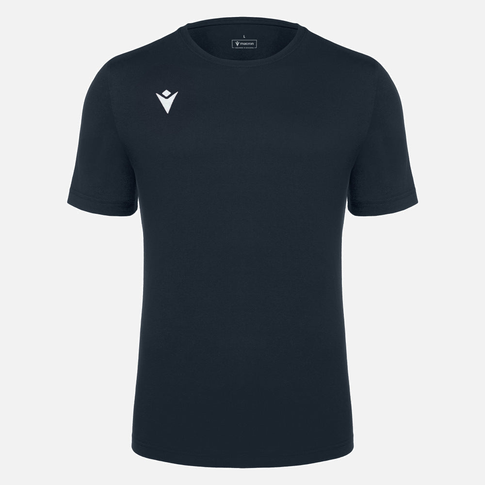 T-shirt Macron Boost Hero en coton pour adultes, bleu marine