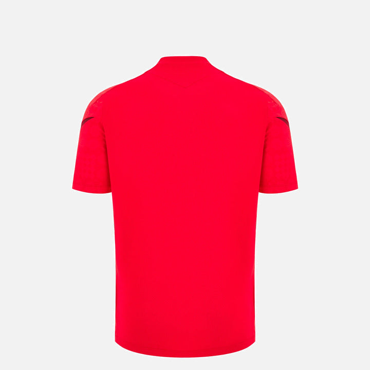 T-shirt d'entraînement Macron Rugby Pays de Galles 2025/26 rouge pour enfant