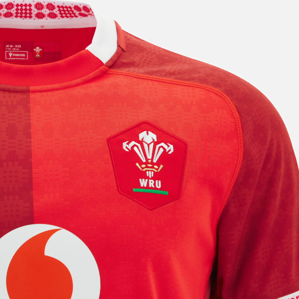 Maillot Macron Pays de Galles Rugby Réplique Domicile 2025/26 Junior