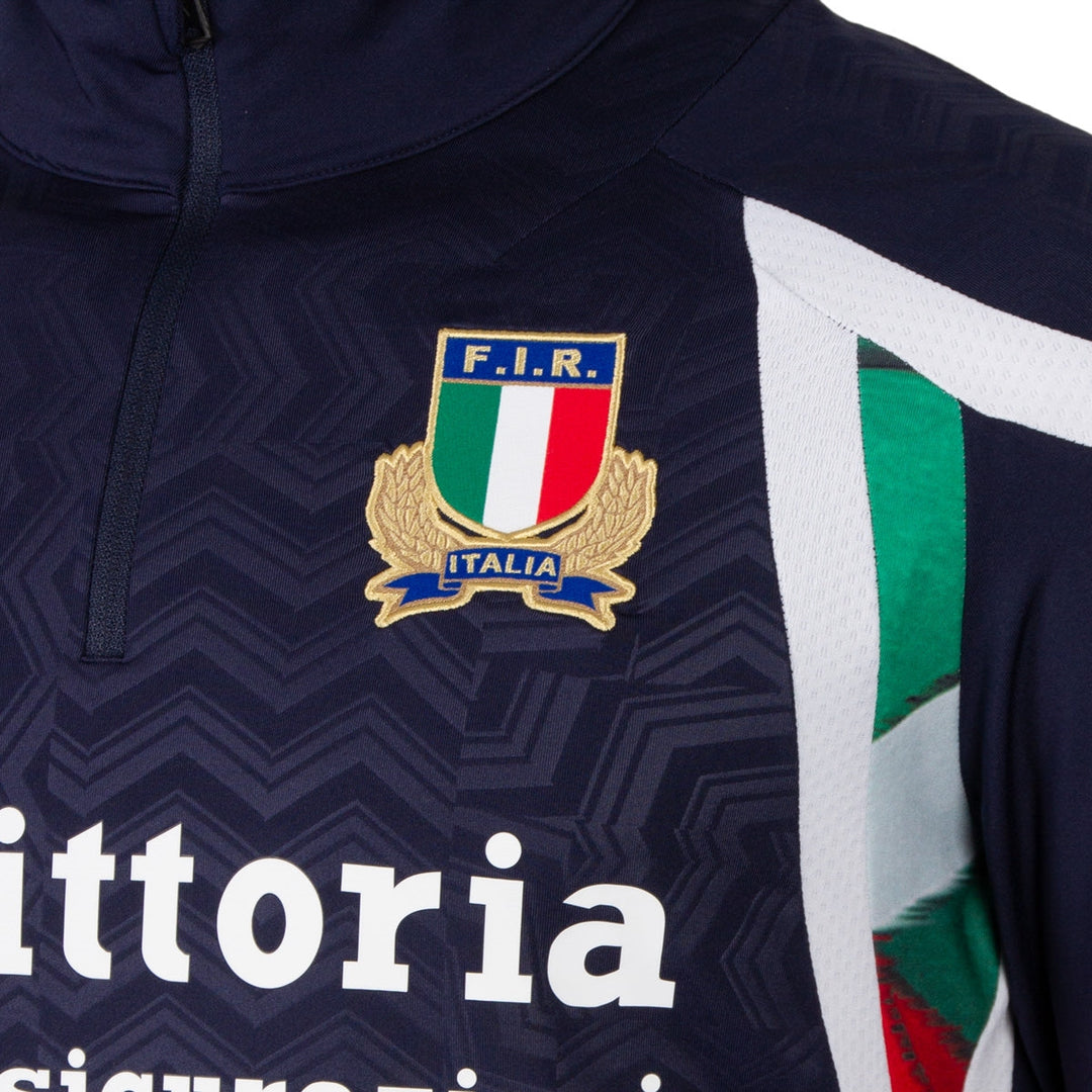 Macron Italië Rugby Training Quarter Zip Heren