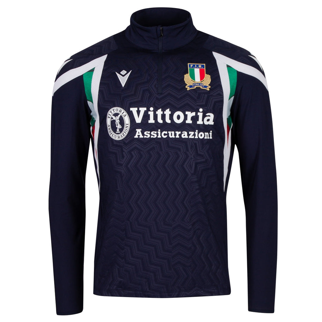 Macron Italië Rugby Training Quarter Zip Heren