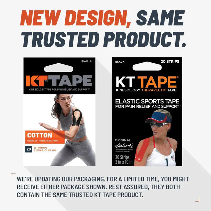 KT Tape Original Voorgesneden (5 x 25 cm) – 20 pièces – 5 mètres