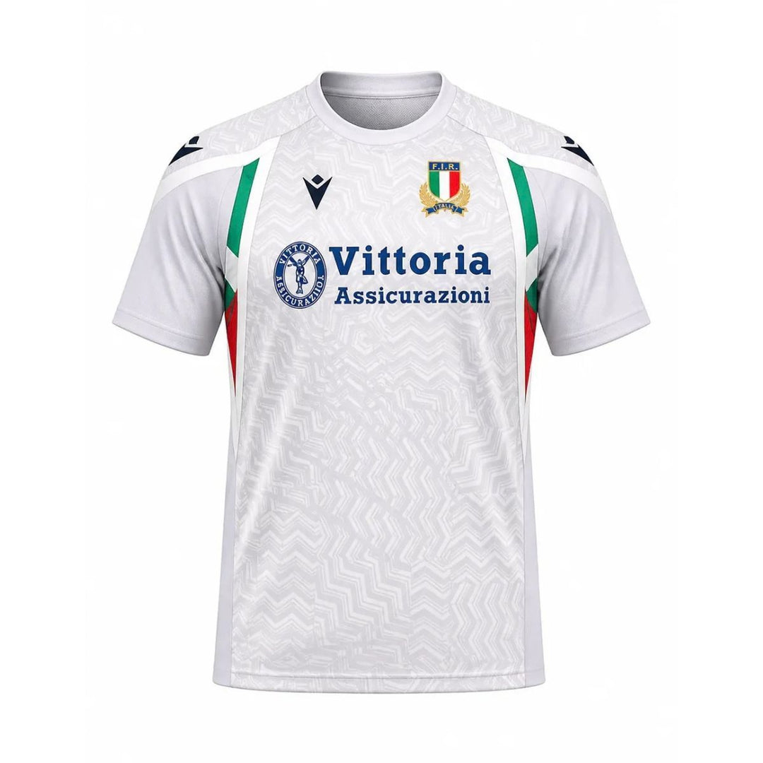 Macron Italië Rugby Training Staff T-shirt Heren