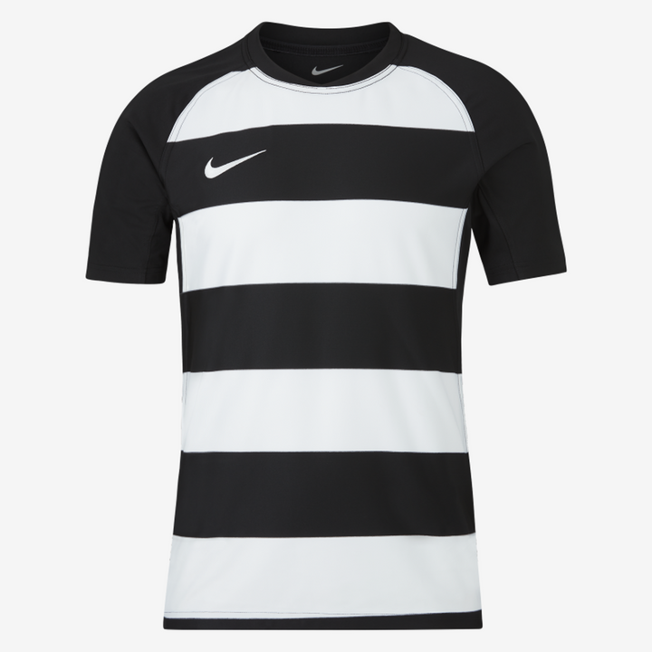 Maglia da rugby Nike Hoop da uomo nera e bianca