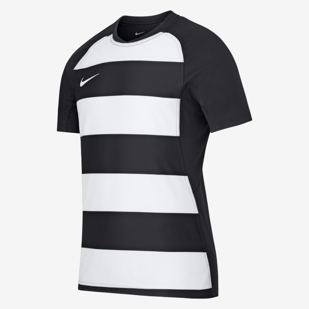 Maglia da rugby Nike Hoop da uomo nera e bianca