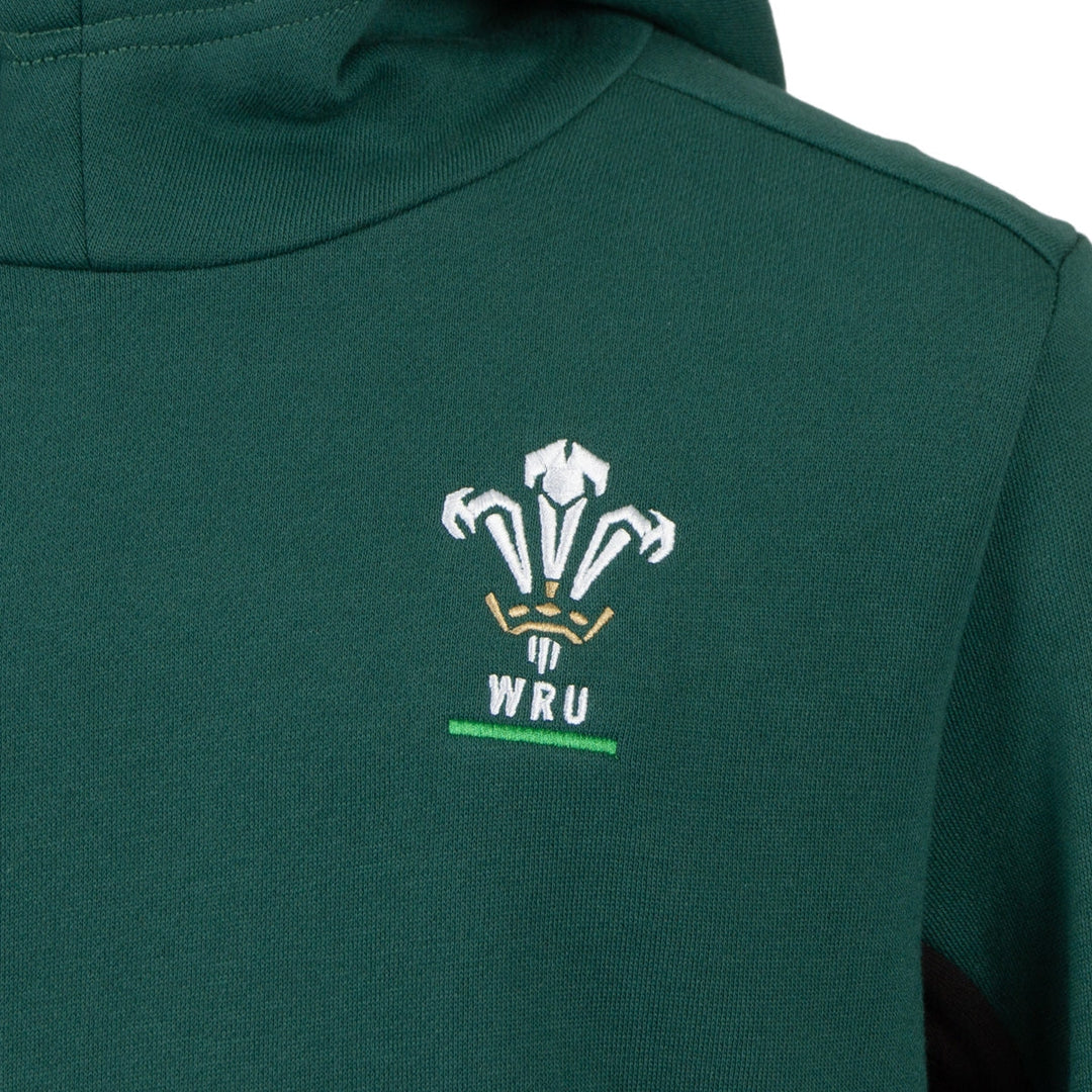 Macron Wales Rugby 2026/27 Travel Hoodie Kids Groen